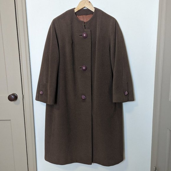 Vintage Brown Pea Coat - Picture 1 of 13